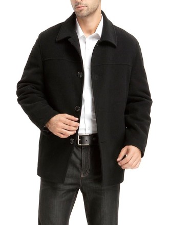 Men Matthew Wool Blend Single Breasted Walking Car Coat (Also available in Big and Tall)