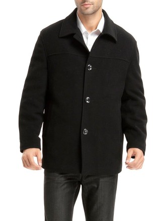 Men Matthew Wool Blend Single Breasted Walking Car Coat (Also available in Big and Tall)