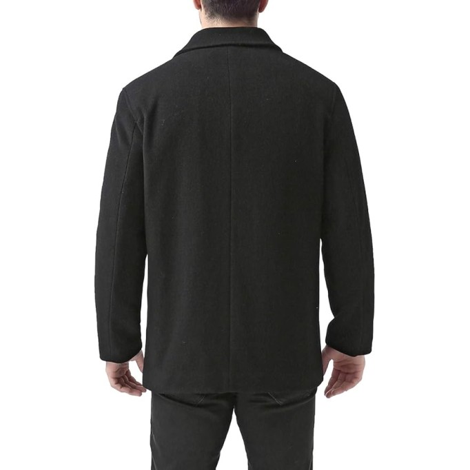 Men Matthew Wool Blend Single Breasted Walking Car Coat (Also available in Big and Tall)