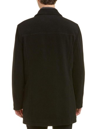 Mens Button Up Wool Plush Car Coat