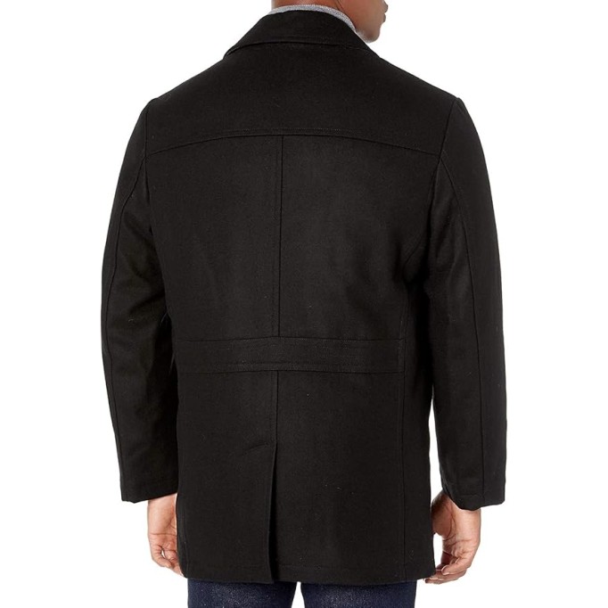 Men's Amity 34" Wool Blend Car Coat with Scarf