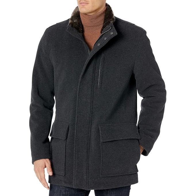 Men's Wool Plush Car Coat