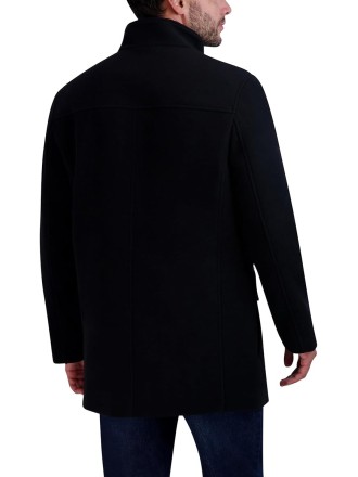 Mens Full Zip Wool Plush Car Coat