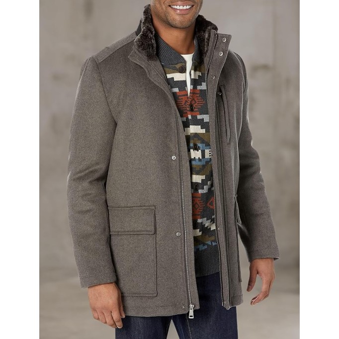 Mens Wool Car Coat
