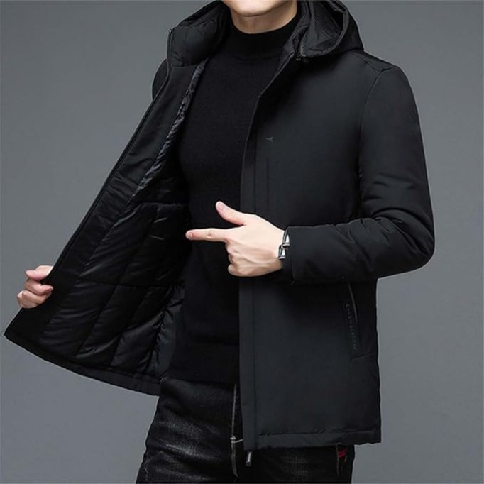 Hooded Windbreaker Parkas Winter Zipper Male Casual Cotton Padded Coat Outwear Thick Youth Oversized Jacket