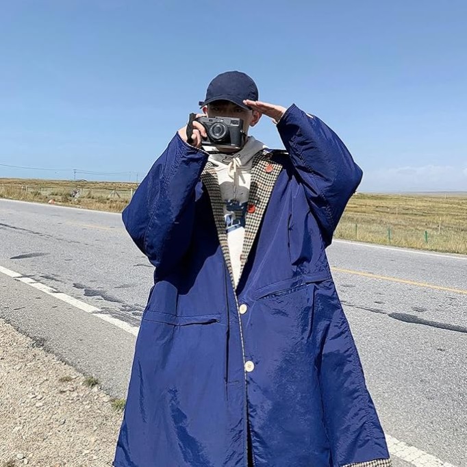 Top Oversized Reversible Trench Coats For Men Jackets Korean Loose Casual Windbreaker Overcoat