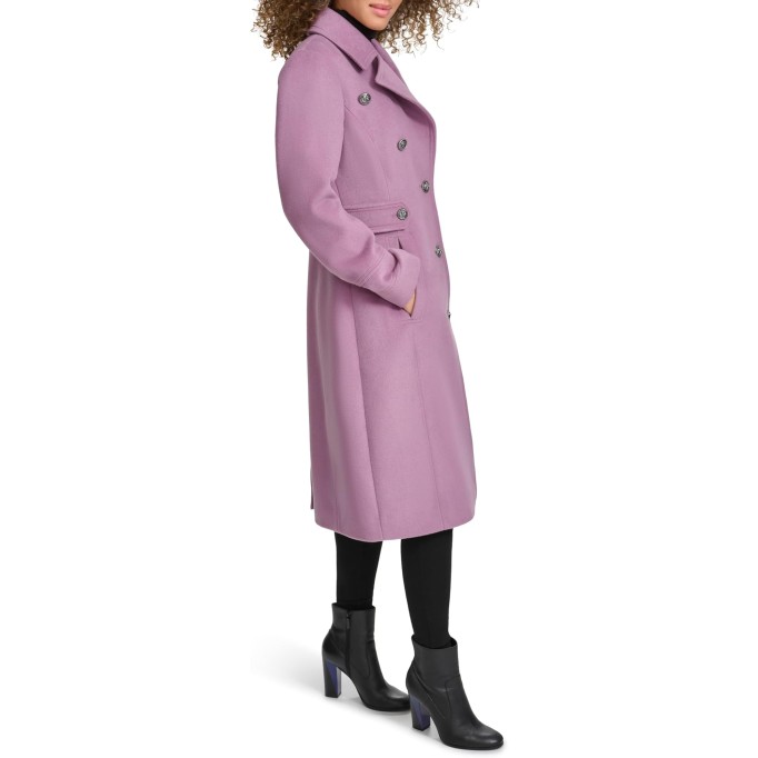 Womens Military Wool Blend Overcoat