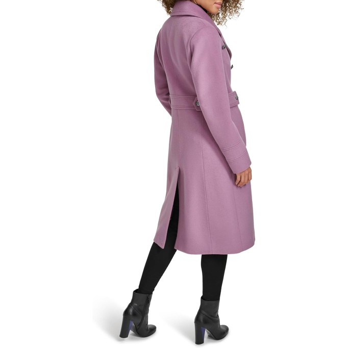 Womens Military Wool Blend Overcoat