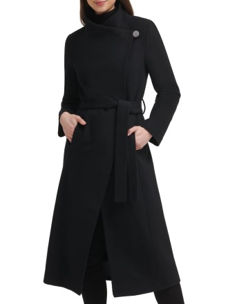 Womens Tweed Wool-blend Coat