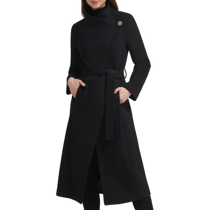 Womens Tweed Wool-blend Coat