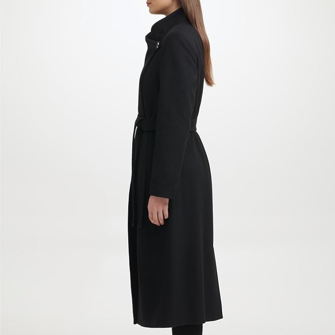 Womens Tweed Wool-blend Coat