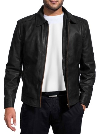 Mens Leather Jacket - Real Lambskin Classic Vintage Style Leather Jackets For Men Brown Leather Jacket for Mens