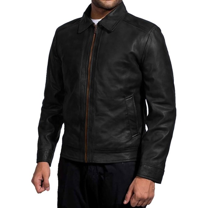 Mens Leather Jacket - Real Lambskin Classic Vintage Style Leather Jackets For Men Brown Leather Jacket for Mens