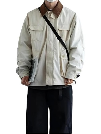 Men's Shirt Style Classic Cotton Oversize Casual Jacket