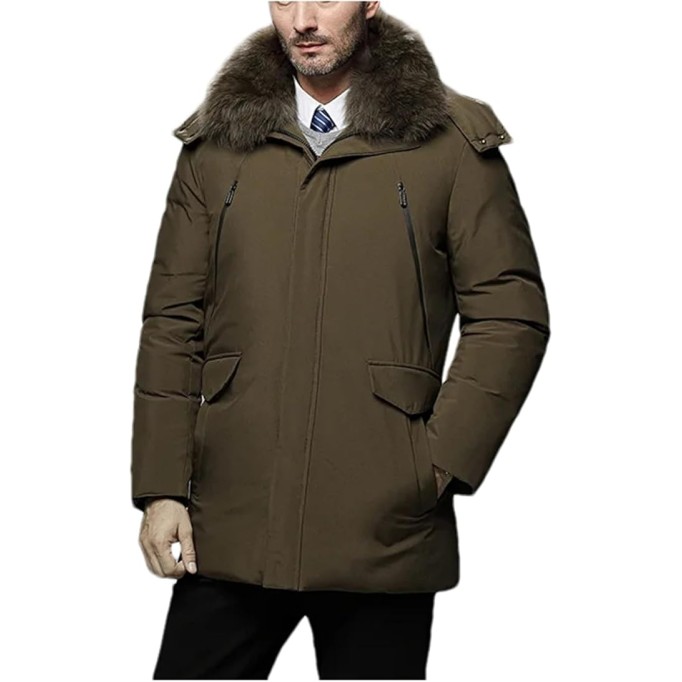 Men's Winter Warm Jacket Thick Casual Hooded Down Windbreaker Coat Oversized Black Parkas