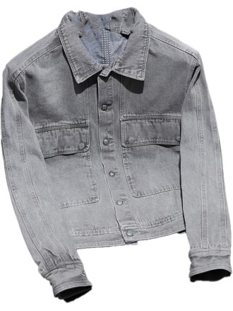 Korean Retro Short Denim Jacket Men's Spring Autumn Casual Coat