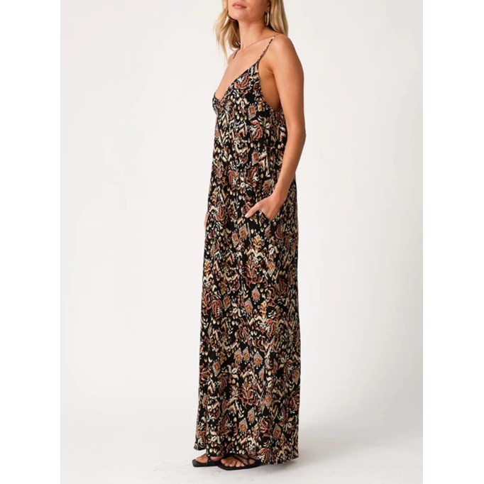 2023 Women's V-neck printed lace dress