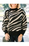 Brown Zebra Sweater