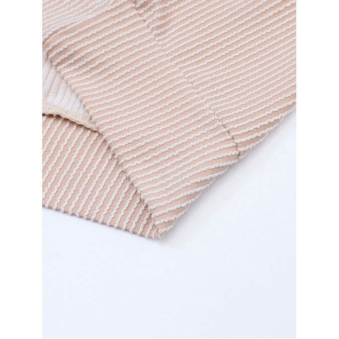 Black Color Block Long Sleeve Ribbed Loose Top
