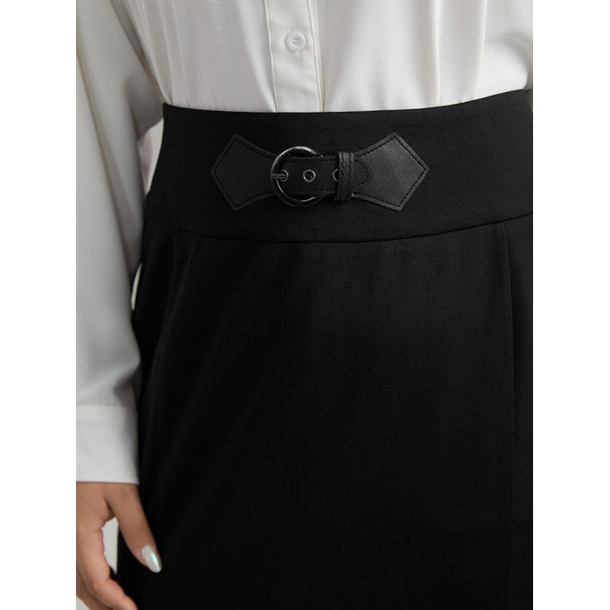 Black fishtail skirt half skirt