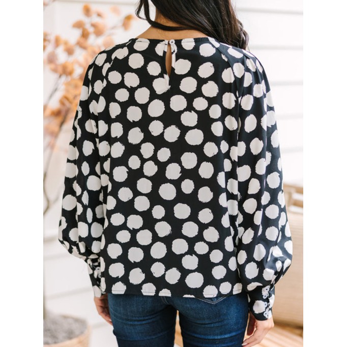 Black Polka Dot Blouse