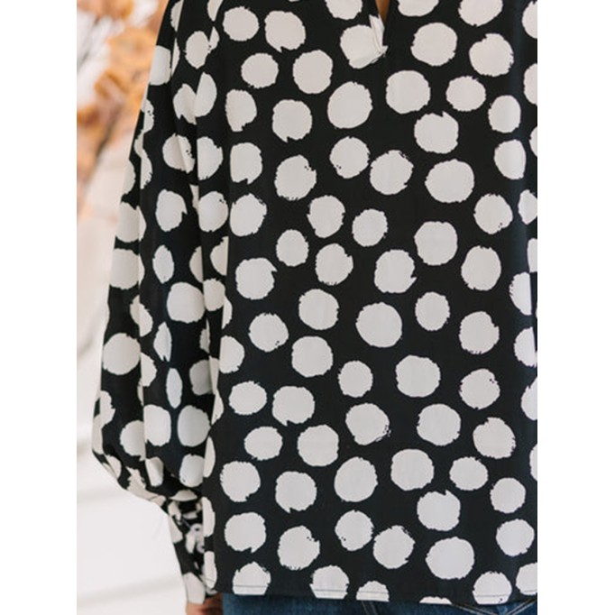 Black Polka Dot Blouse