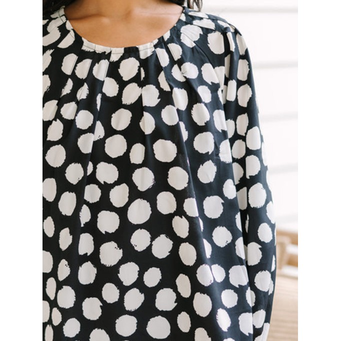 Black Polka Dot Blouse