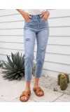 Blue Fashion 9-point Pants