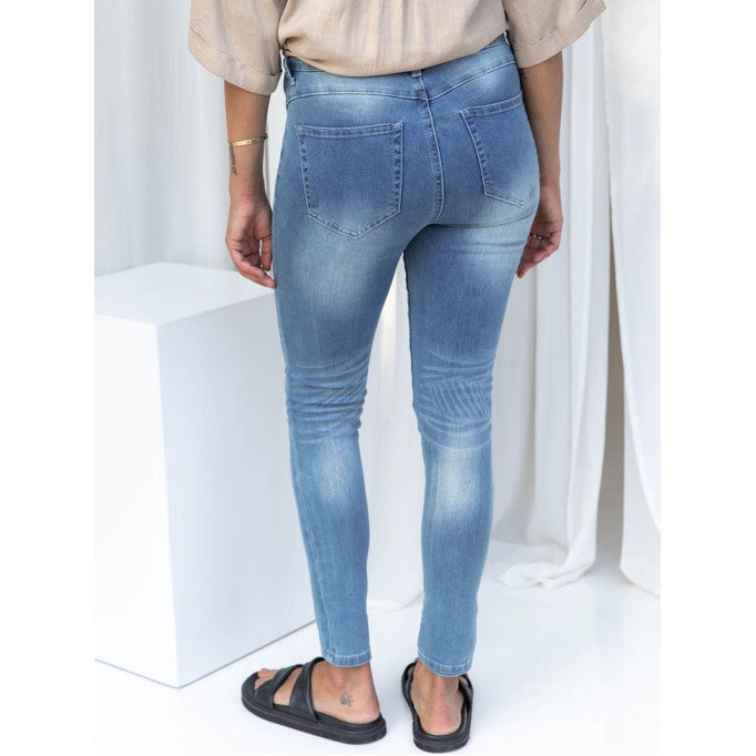 Blue Fashion 9-point Pants