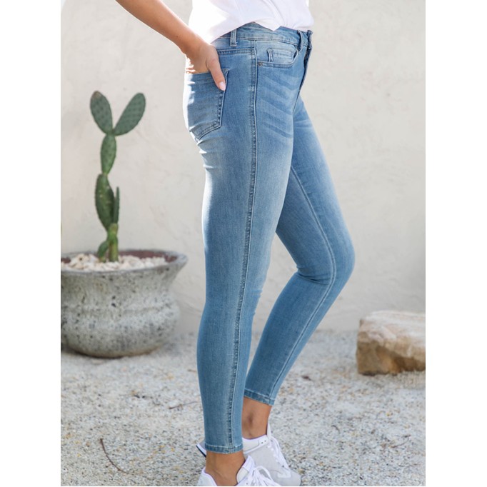 Blue Fashion 9-point Pants