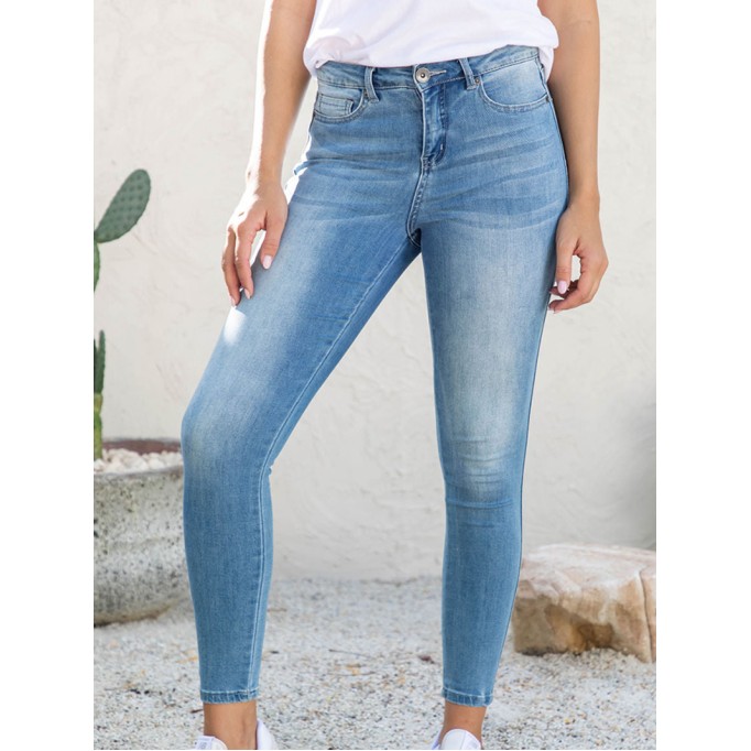 Blue Fashion 9-point Pants