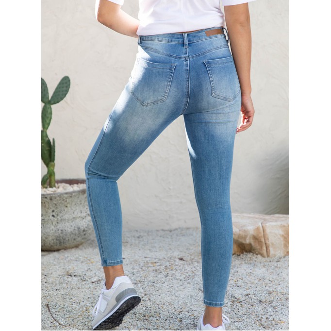 Blue Fashion 9-point Pants