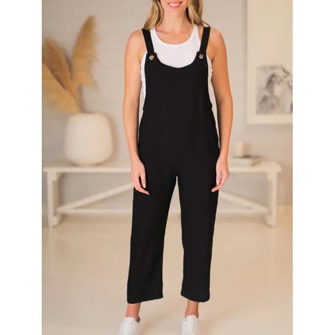 Boho black vacation jumpsuit