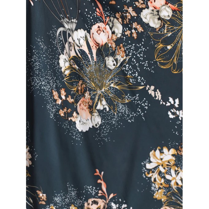Boho V-neck printed shirt