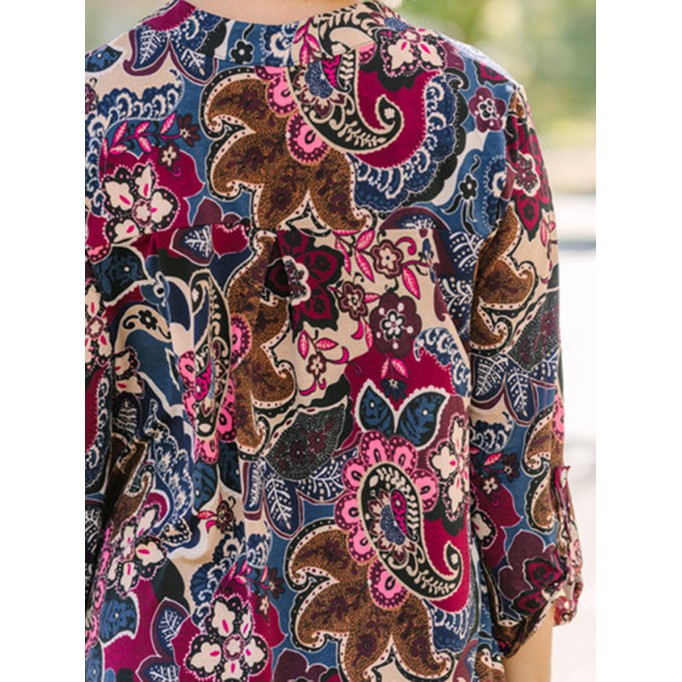 Wine Red Paisley Blouse