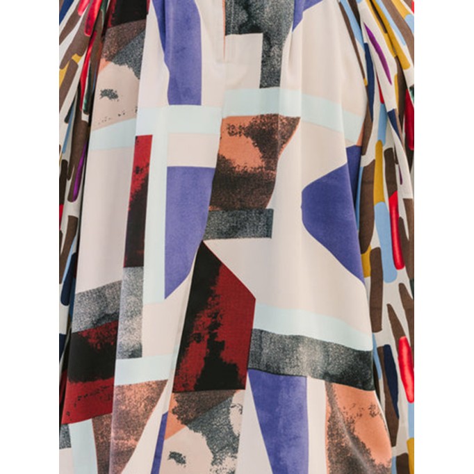 Brown Abstract Blouse