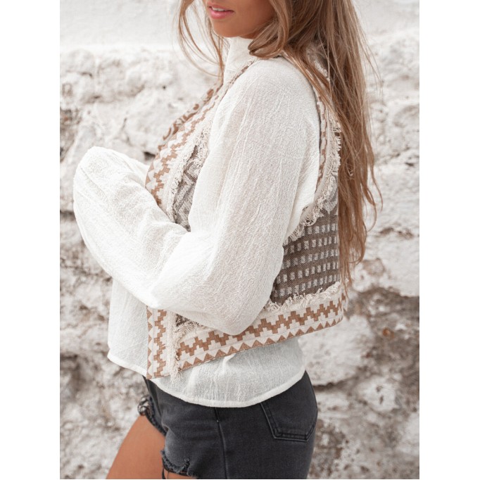 Casual embroidered cardigan