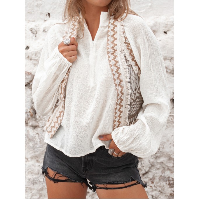 Casual embroidered cardigan