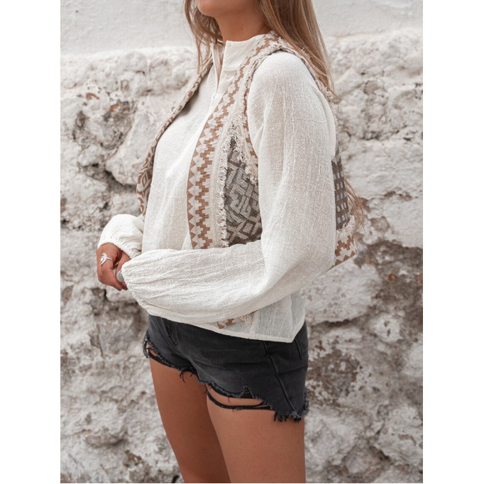 Casual embroidered cardigan