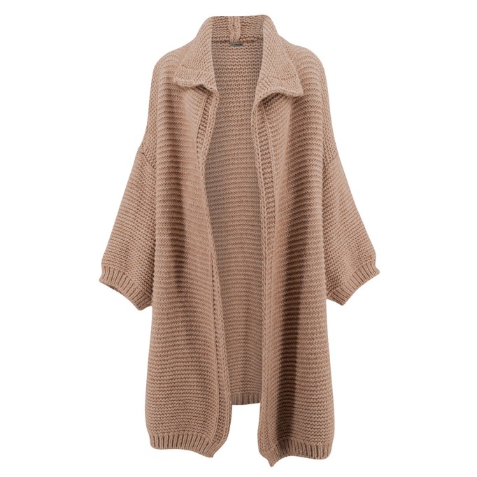 Casual knitted long cardigan