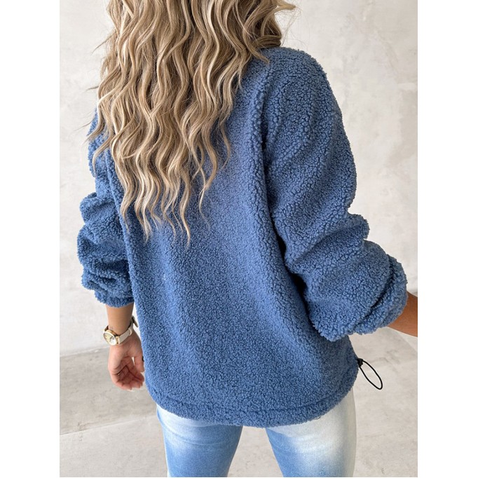 Casual leopard print sherpa jacket