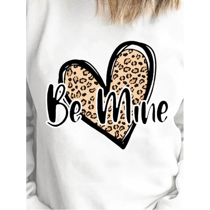 Casual print crew neck sweatshirt