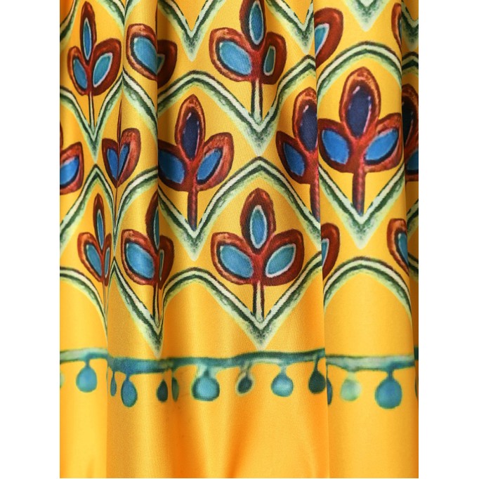 Casual one-shoulder printed maxi dress