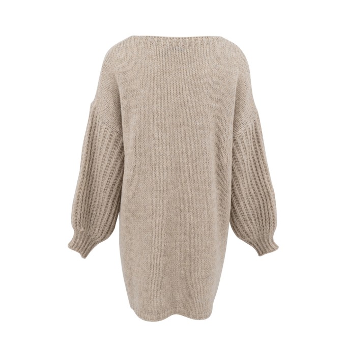 casual puff sleeve sweater