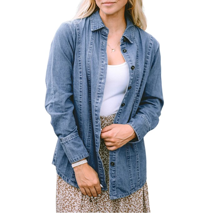 Casual simple versatile denim jacket