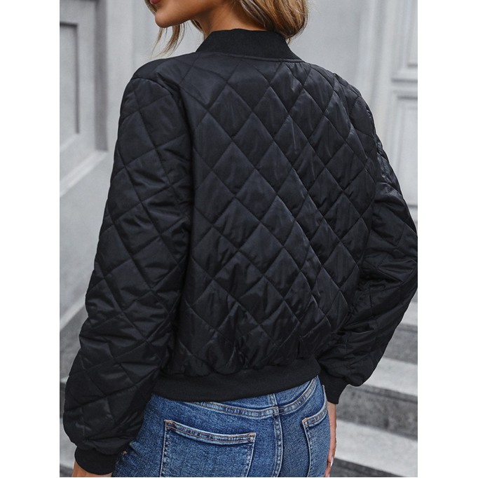 Casual solid color down short jacket