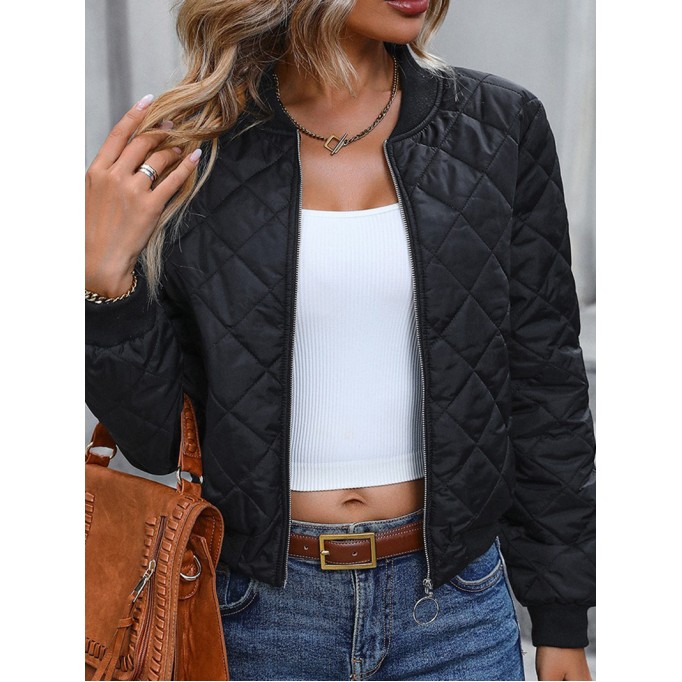 Casual solid color down short jacket