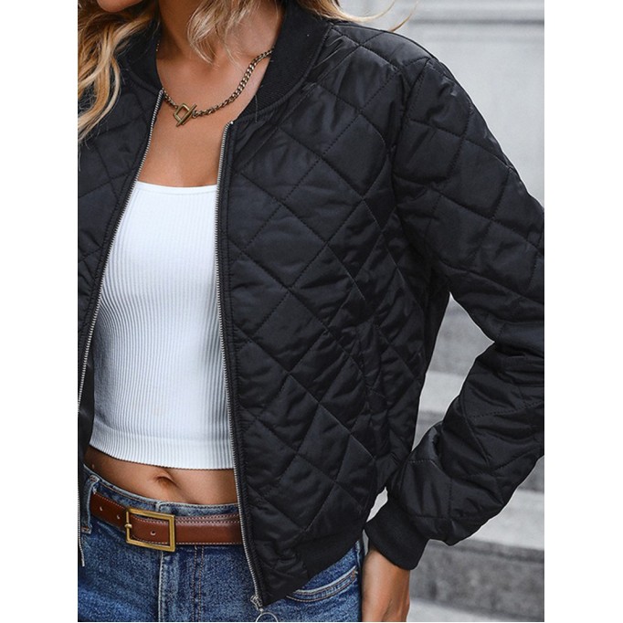 Casual solid color down short jacket