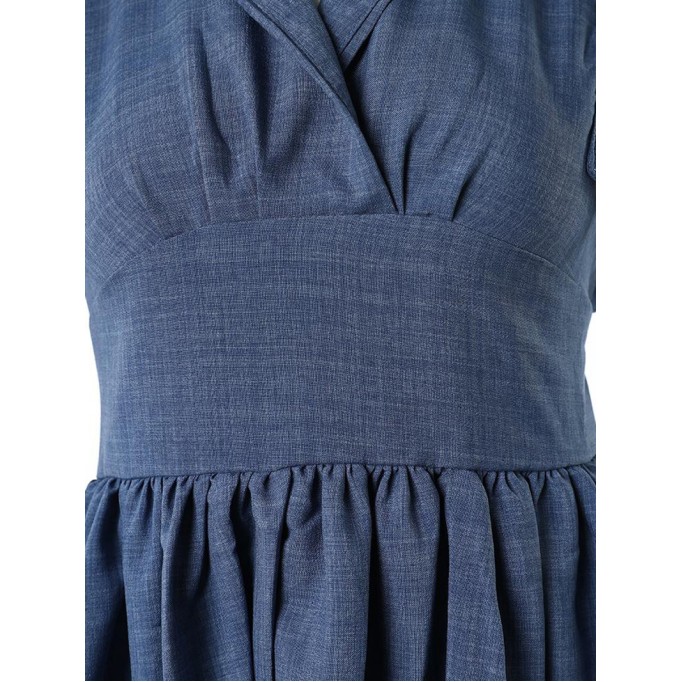 Casual solid color flying sleeve dress