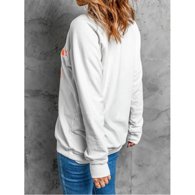 Casual Valentine printed sweatshirt
